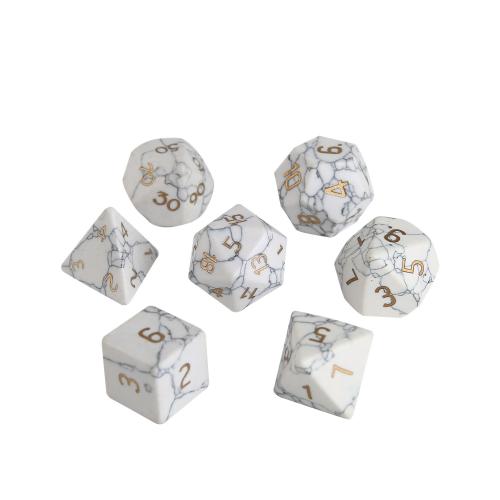 Dice for games, Turquoise, Geometrical Pattern, different styles for choice, white, Sold By PC