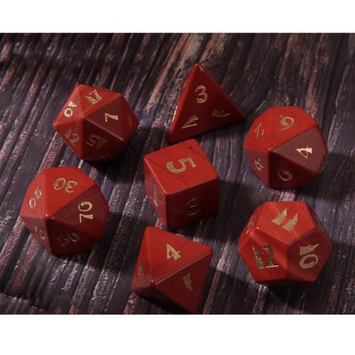 Dice for games, Red Jasper, Geometrical Pattern, different styles for choice, Sold By PC