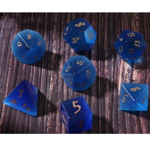 Dice for games, Cats Eye, Geometrical Pattern, different styles for choice, blue, Sold By PC