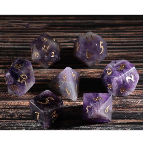 Dice for games, Amethyst, Geometrical Pattern, different styles for choice, Sold By PC