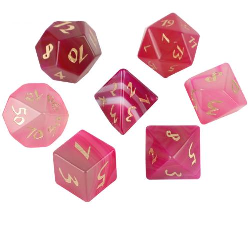 Dice for games, Rose Agate, Geometrical Pattern, different styles for choice, Sold By PC