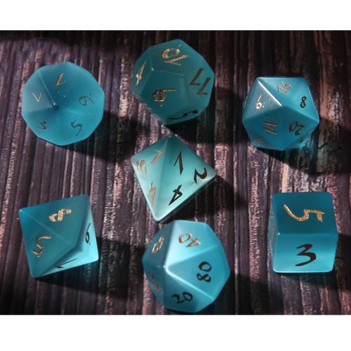 Dice for games, Cats Eye, Geometrical Pattern, different styles for choice, blue, Sold By PC