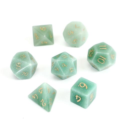 Dice for games, Green Aventurine, Geometrical Pattern, different styles for choice, Sold By PC