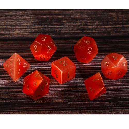 Dice for games, Cats Eye, Geometrical Pattern, different styles for choice, orange, Sold By PC