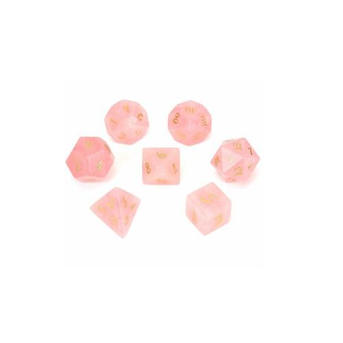 Dice for games, Rose Quartz, Geometrical Pattern, different styles for choice, Sold By PC