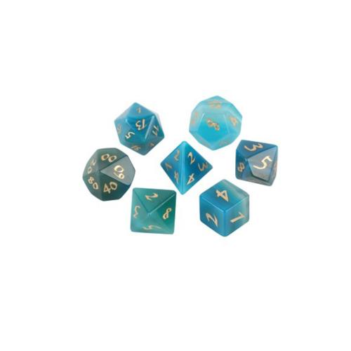 Dice for games, Blue Agate, Geometrical Pattern, different styles for choice, Sold By PC