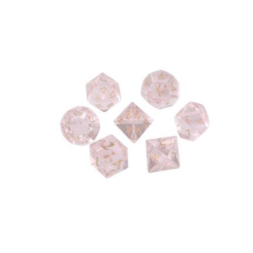 Dice for games, Glass, Geometrical Pattern, different styles for choice, pink, Sold By PC