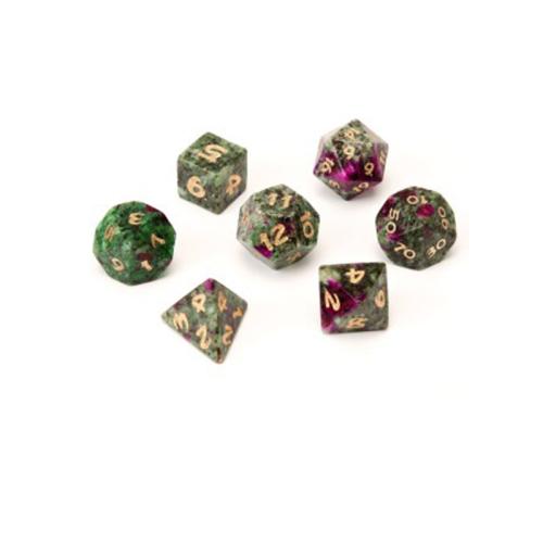 Dice for games, Ruby in Zoisite, Geometrical Pattern, different styles for choice, Sold By PC