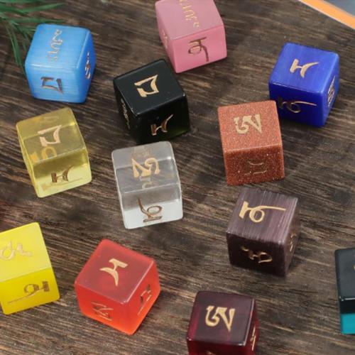 Dice for games, Gemstone, Geometrical Pattern, different styles for choice, 15x15x15mm, Sold By PC