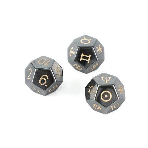 Dice for games, Gemstone, Geometrical Pattern, three pieces & different styles for choice, 23mm, Sold By Set