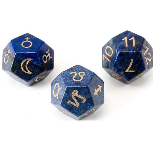 Dice for games, Gemstone, Geometrical Pattern, three pieces & different styles for choice, 23mm, Sold By Set