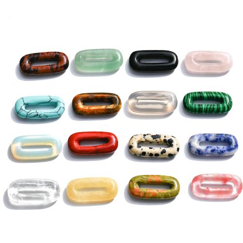 Gemstone Pendants Jewelry, Oval, DIY & different materials for choice & hollow, more colors for choice, 15x30mm, Sold By PC