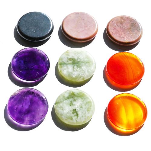 Fashion Decoration, Gemstone, Flat Round, for home and office, more colors for choice, 11x35mm, Sold By PC