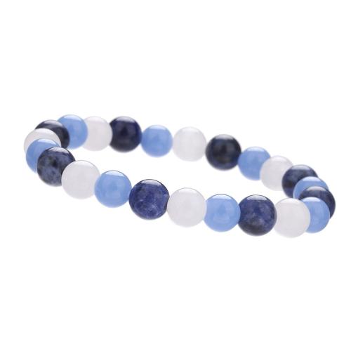 Bracelets de pierres précieuses, sodalite, unisexe, couleurs mélangées, Longueur:16 cm, Vendu par PC