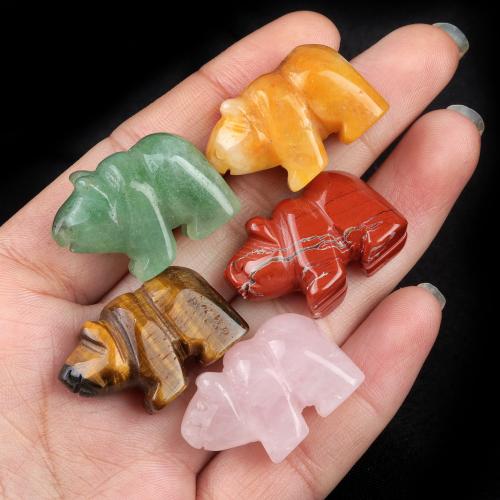 Fashion Decoration, Natural Stone, Polar Bear, fashion jewelry & different materials for choice, more colors for choice, Sold By PC