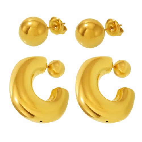 Boucle d'oreille de gaujon en acier inoxydable, Acier inoxydable 304, Placage, bijoux de mode & styles différents pour le choix & pour femme, plus de couleurs à choisir, Vendu par paire