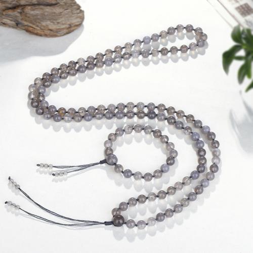 Jewelry Sets, Grey Agate, with Polyester Cord, handmade, fashion jewelry & Unisex & different styles for choice, Sold By PC