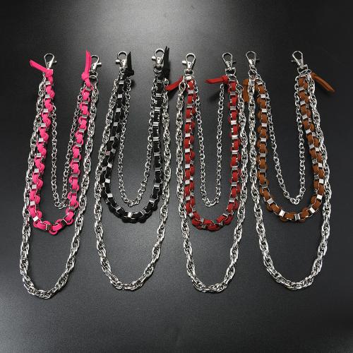 Body Chain Jewelry, Tibetan Style, with Velveteen & Iron, three layers & fashion jewelry & Unisex, more colors for choice, Sold By PC