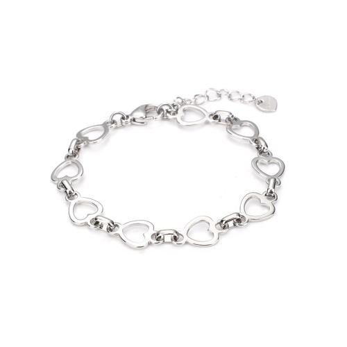 Bijoux bracelet en acier inoxydable, Acier inoxydable 304, avec 38mm chaînes de rallonge, Placage, bijoux de mode & pour femme & creux, plus de couleurs à choisir, Longueur:177 mm, Vendu par PC