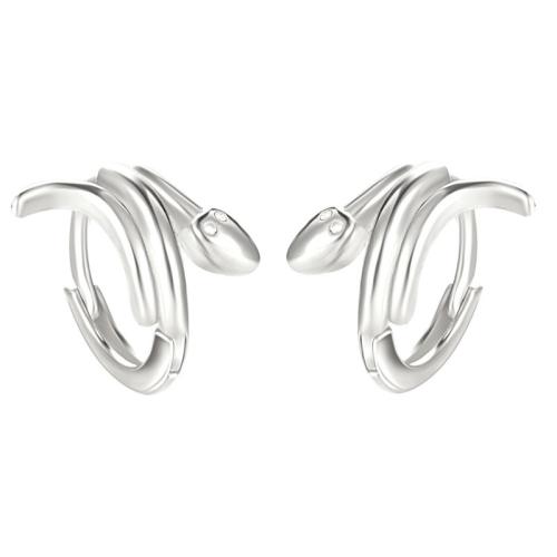 Laiton Leverback boucle d'oreille, serpent, Placage, pour femme, plus de couleurs à choisir, 14mm, Vendu par paire