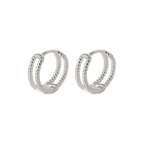 Brass Leverback Earring, plated, for woman, platinum color, Approx. Inner diameter 10mm, Sold By Pair