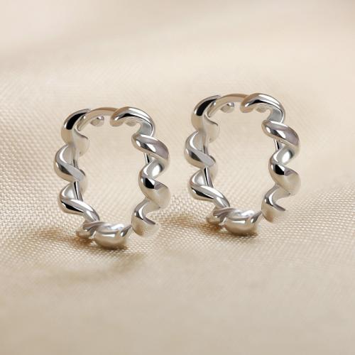 Laiton Leverback boucle d'oreille, Placage, pour femme, couleur platine, 3x15mm, Vendu par paire