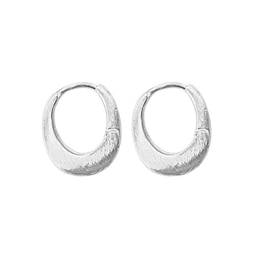 Laiton Leverback boucle d'oreille, Placage, pour femme, couleur platine, 14x12mm, Vendu par paire