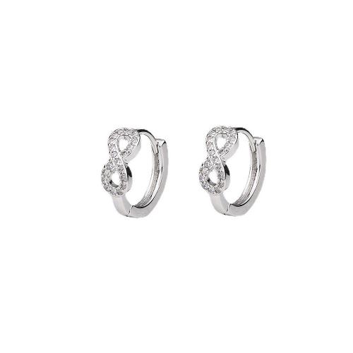 Boucles d'oreilles en laiton zircon cubique pavent, Placage, pavé de micro zircon & pour femme, plus de couleurs à choisir, 10mm, Vendu par paire