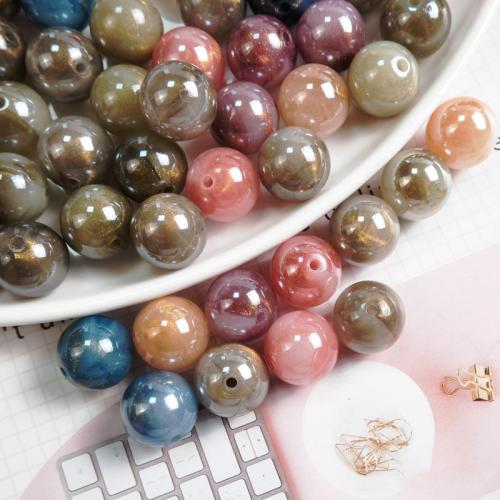 Plated Acrylic Beads, colorful plated, DIY & different size for choice, more colors for choice, Approx 100PCs/Bag, Sold By Bag