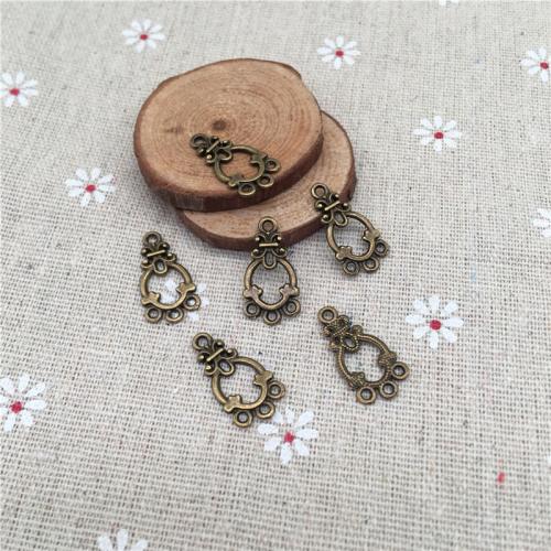 Tibetan Style Connector, antique bronze color plated, DIY & 1/3 loop, more colors for choice, 22x12mm, Hole:Approx 5mm, 100PCs/Bag, Sold By Bag