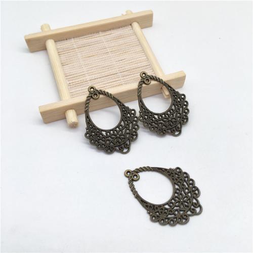 Tibetan Style Pendants, antique bronze color plated, DIY & double-hole, 41x31mm, Hole:Approx 5mm, 100PCs/Bag, Sold By Bag