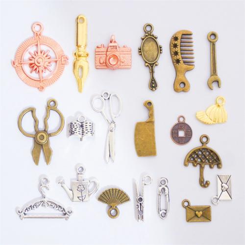 Tibetan Style Pendants, plated, random style & DIY, more colors for choice, Hole:Approx 5mm, 20PCs/Bag, Sold By Bag