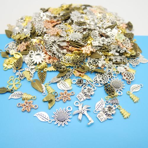 Tibetan Style Pendants, plated, random style & DIY, more colors for choice, Hole:Approx 5mm, 100PCs/Bag, Sold By Bag