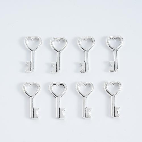 Tibetan Style Key Pendants, Lock and Key, plated, DIY & different size for choice, more colors for choice, Hole:Approx 5mm, 100PCs/Bag, Sold By Bag