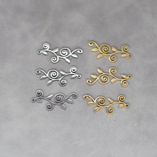 Stainless Steel Pendants, 304 Stainless Steel, Branch, plated, DIY & hollow, more colors for choice, Sold By PC