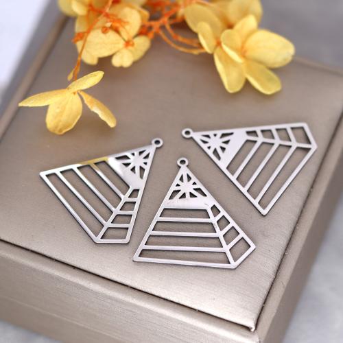 Stainless Steel Pendants, 304 Stainless Steel, Triangle, plated, DIY & hollow, more colors for choice, Sold By PC