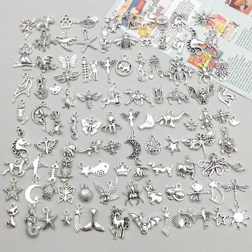 Tibetan Style Pendants, plated, random style & DIY, more colors for choice, 100PCs/Bag, Sold By Bag