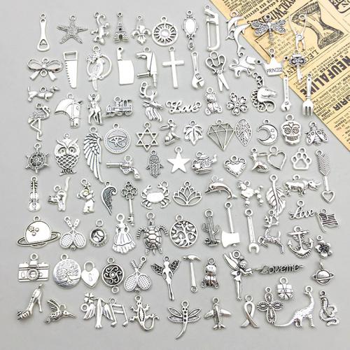 Tibetan Style Pendants, plated, DIY, more colors for choice, 100PCs/Bag, Sold By Bag