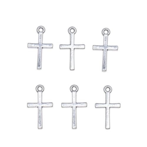 Pendentifs croix en alliage de zinc  , Plaqué de couleur d'argent, DIY & normes différentes pour le choix, plus de couleurs à choisir, 100PC/sac, Vendu par sac