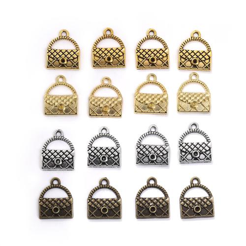 Tibetan Style Handbag Pendants, plated, DIY, more colors for choice, 12.50x15mm, 100PCs/Bag, Sold By Bag