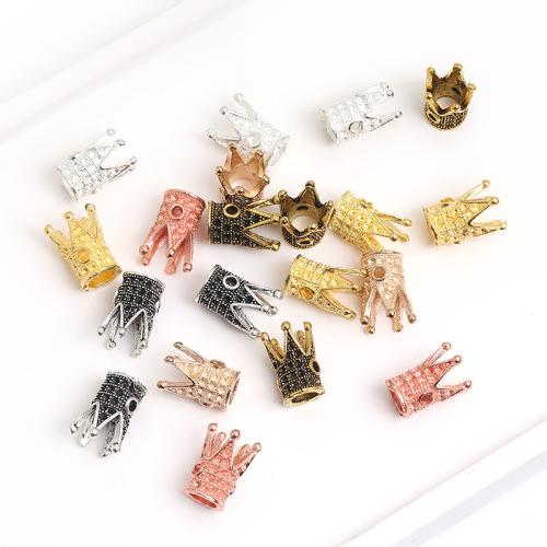 Tibetan Style Jewelry Beads, Crown, plated, DIY, more colors for choice, 12.50x8mm, 100PCs/Bag, Sold By Bag