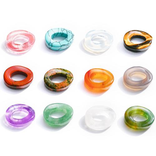 Gemstone Pendants Jewelry, Oval, DIY & different materials for choice & hollow, more colors for choice, 23x18x6mm, Sold By PC