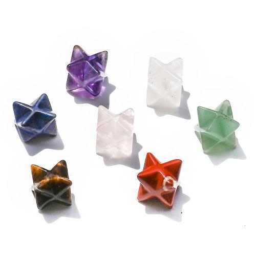 Fashion Decoration, Gemstone, Hexagon, 7 pieces, mixed colors, 14x20mm, Sold By Set