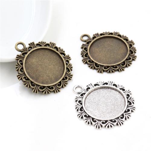 Tibetan Style Pendant Cabochon Setting, plated, DIY, more colors for choice, nickel, lead & cadmium free, inner diameter:20mm, Approx 100PCs/Bag, Sold By Bag