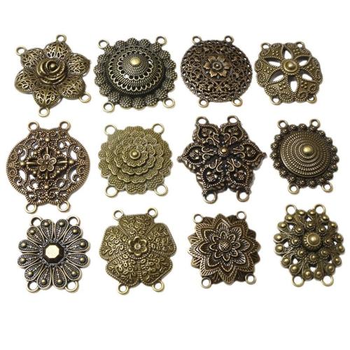 Tibetan Style Connector, antique bronze color plated, DIY & different size for choice & 2/2 loop, more colors for choice, nickel, lead & cadmium free, Approx 100PCs/Bag, Sold By Bag