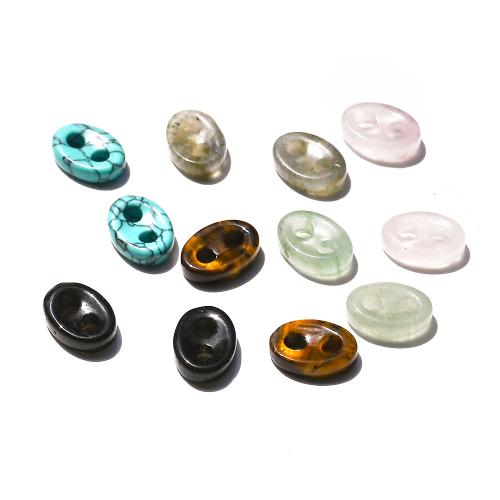 Gemstone 2-Hole Button, DIY, more colors for choice, 10x14x4mm, Sold By PC