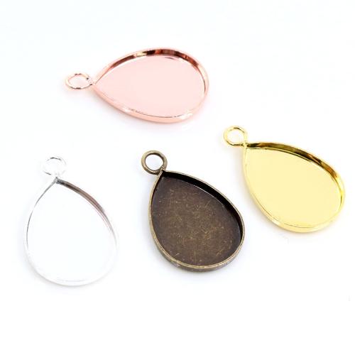 Brass Pendant Findings, Teardrop, plated, DIY, more colors for choice, nickel, lead & cadmium free, inside diameter:13x18mm, Approx 100PCs/Bag, Sold By Bag