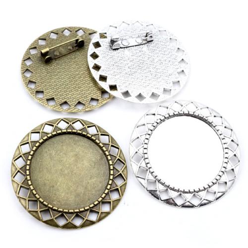 Zinklegierung Brosche Zubehör, plattiert, DIY, keine, frei von Nickel, Blei & Kadmium, inside diameter:30mm, ca. 100PCs/Tasche, verkauft von Tasche