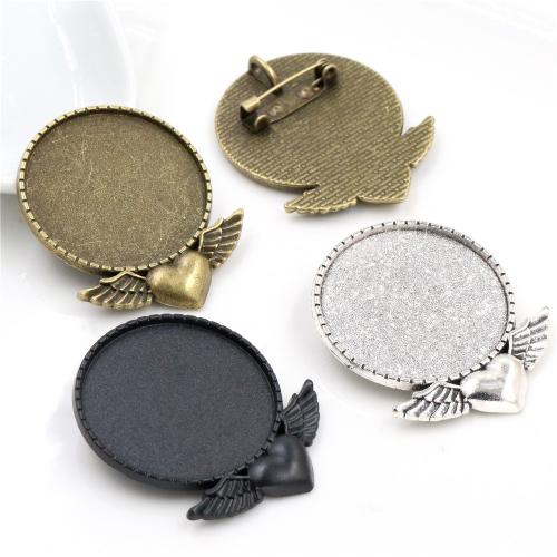 Tibetan Style Brooch Finding, plated, DIY, more colors for choice, nickel, lead & cadmium free, inside diameter:30mm, Approx 100PCs/Bag, Sold By Bag