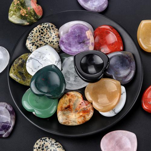 Natural Stone Decoration, Heart, fashion jewelry & different materials for choice, more colors for choice, 40x40mm, Sold By PC